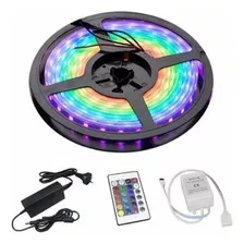 Tira Luces Led 5050 Rgb, Kit Completo,control Y Fuente Color