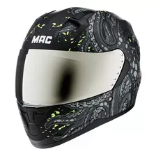 Casco Para Moto Integral Mac Helmets M67 Bass Gris Mate Edición Limitada Talle 2xl 