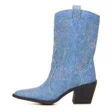 Bota Couro Western Nicole Texana