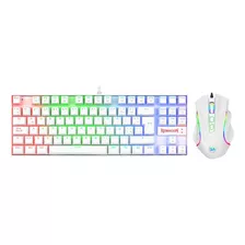 Kit Teclado Mouse Gamer Redragon K552rgb-ba-w-sp Kumara Griffin Rgb Color Blanco