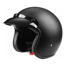 Casco Moto Abierto 3/4 Roda Vintage Cafe Racer Certificado