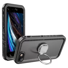 Funda Waterproof Para iPhone 7/8 Se 3º2ºgen/anillo 360 Negro