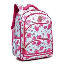 Mochila Floral Escolar Faculdade Feminino Notebook Kika