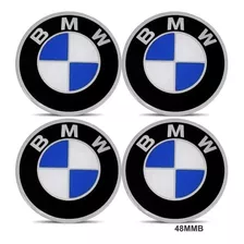 Jogo 4 Emblema Adesivo Calota Bmw Resinado - 48mm