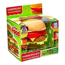 Brinquedo Hamburguer Infantil Fast Food De Montar 7 Peças