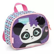 Lancheira Escolar Luxcel Up4you Panda Lilás Cor Lilac Tamanho Único