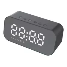 Rádio Relógio Caixinha De Som Fm Bluetooth Despertador