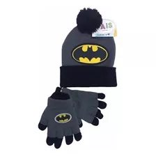 Conjunto Gorro Y Guantes Lana Batman