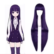 Peluca Morada Oscura De 100 Cm Cosplay Ririchiyo 