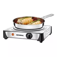 Fogão Elétrico Mondial Fast Cook 1000w Fe-04 Prata 110v