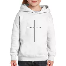 Moletom Infantil Jesus Cristo Em Cruz Blusa Frio