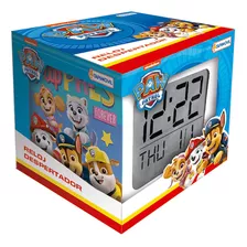 Reloj Despertador Paw Patrol Con Con Luces Digital Color Azul