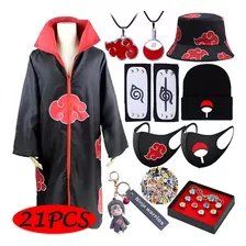 Ropa De Anime Naruto Akatsuki Itachi Capa Cos Kit De 21