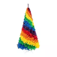 Árbol De Navidad De Arcoiris Artificial Con Soporte 7ft