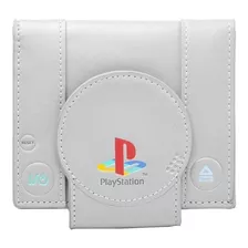 Billetera Bioworld Playstation One Color Grey De Poliéster/poliuterano - 11.5cm X 11cm X 1.5cm