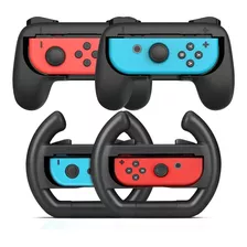 Kit Gamepad E Volante Grip Joy Con Controle Nintendo Switch