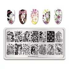 Placa Stamping Born Pretty Spring Garden L010