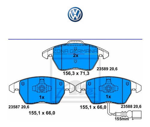 Pastillas Freno Volkswagen New Jetta 2.5 Original Ate Foto 4