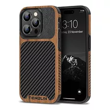 Funda Tendlin Para iPhone 14 Pro Shockpr Leather Wood