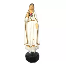 Imagem De Nossa Senhora Sagrado Coração De Fatima 30 Cm Cor Pintura A Mão