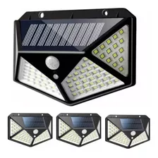 Foco Exterior Solar Led Con Sensor De Movimiento Pack X3