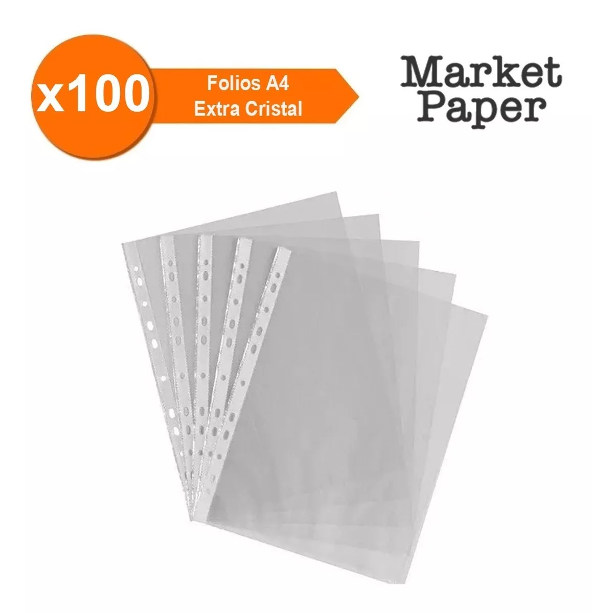 Folios A4 Extra Cristal X 100u 40 Mic