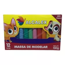 Kit C/30 Caixinha De Massinha Alcalex Colors 12 Cores 130 G Cor Colorido