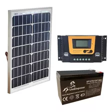 Kit Energía Solar 12 V Con Usb Para Celulares Y Camaras Cctv