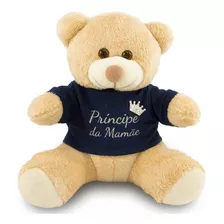 Ursinho De Pelúcia Camiseta Príncipe/`princesa 25cm 