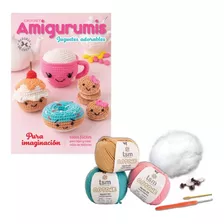  Kit Revista Amigurumis Tejido Crochet + Set De Materiales 