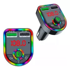 Reproductor Transmisor Automóvil Suono Radio Fm Bt Led Rgb