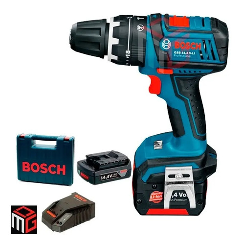 Taladro Percutor Atornillador Bosch Gsb 14.4v-li 2 Bat Litio Dgm
