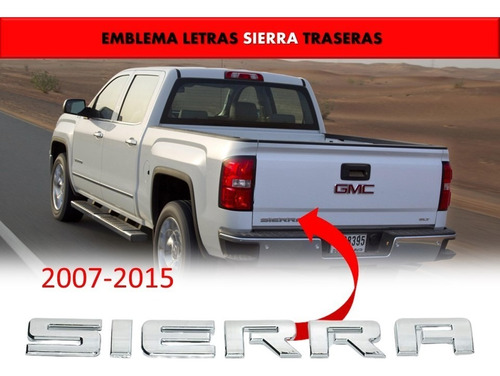 Emblema Para Tapa De Caja Cromado Gmc Sierra 2007-2015 Foto 2