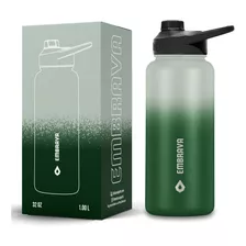 Embrava Botella De Agua Deportiva Aislada 32 Oz Tapa De Ap