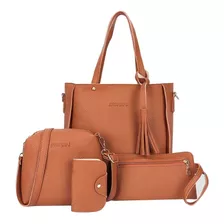 Kit De Bolsas Femininas Com Carteira - 4 Peças