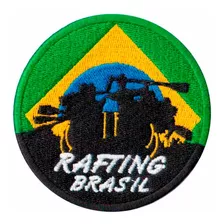 Patch Bordado - Bote Rafting E Bandeira Do Brasil Ad30064