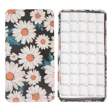 Paleta De Acuarela 40 Medias Cajas De Plástico (flor)