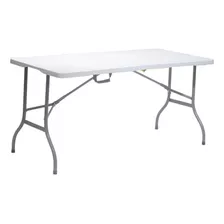 Mesa Para Área Externa Baba Shop Mesa Dobrável Portátil De Plástico - Branco