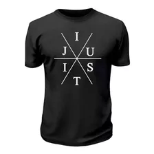 Camiseta Jiu Jitsu Jits Preta 100% Algodão Manga Curta