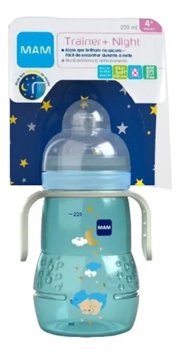 Copo De Transição Treiner Night 220ml Azul Mam Único Azul