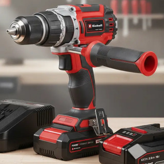 Kit Einhell: Taladro Percutor Inalámbrico Brushless Rojo + Cargador Y Batería 18v 2.5ah Litio