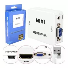 Super Combo Adaptador Vga A Hdmi + Cable Vga + Cable Hdmi