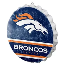 Letrero De Chapa Metálica De 33 Cm De Denver Broncos T...