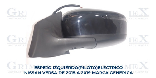 Espejo Nissan Versa 2015-15-16-17-18-2019-19 Electrico Izq Foto 2