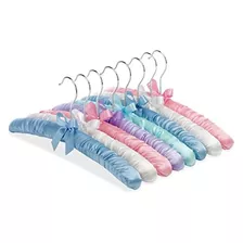 Satin Pastel Set Of 8 Padded Hanger, 8 Count, 1.50 X 15...