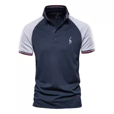 Camiseta Tipo Polo De Golf Con Manga Raglán Para Hombre, Cas
