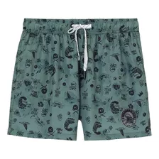 Short De Baño Niño Wanama Kids Barbados Estampado Surfer