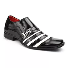 Sapato Go Well Shoes Elegante Fino Social Preto E Branco