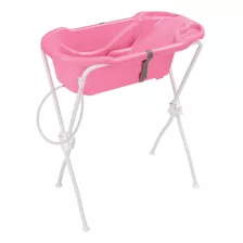 Banheira Ergonômica New Com Suporte Rosa Tutti Baby