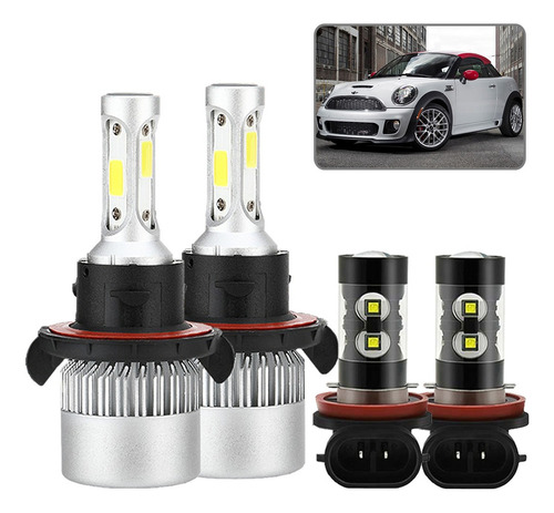 Foto de Kit Faros Led 8000lm Luz Alta Y Baja/niebla Para Mini